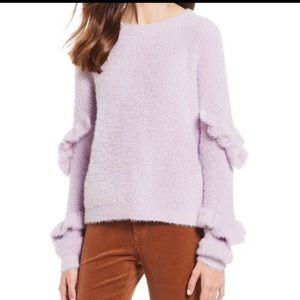 Chelsea & Violet Lilac Lavender Ruffle Sweater